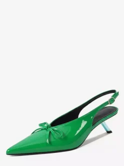 Escarpins à petits talons bout pointu n艙ud chaussures de bal à enfiler
