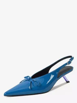 Escarpins à petits talons bout pointu n艙ud chaussures de bal à enfiler
