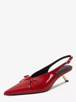 Escarpins à petits talons bout pointu n艙ud chaussures de bal à enfiler