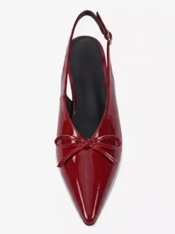 Escarpins à petits talons bout pointu n艙ud chaussures de bal à enfiler