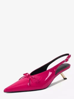 Escarpins à petits talons bout pointu n艙ud chaussures de bal à enfiler