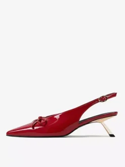 Escarpins à petits talons bout pointu n艙ud chaussures de bal à enfiler