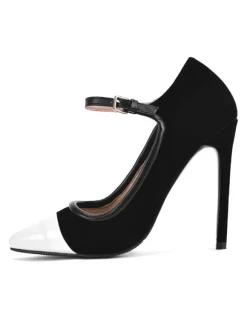 Escarpins à Talon Haut Femme 2026 Color-Block Pointu Escarpins Chic Sexy Talon Aiguille Escarpins Femmes