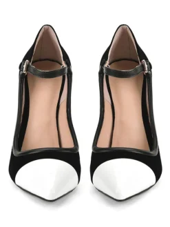 Escarpins à Talon Haut Femme 2026 Color-Block Pointu Escarpins Chic Sexy Talon Aiguille Escarpins Femmes