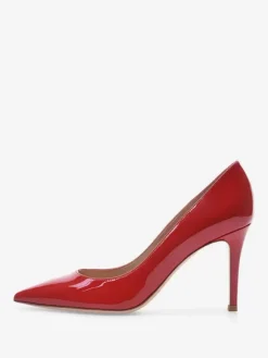 Escarpins à talons aiguilles et tige en PU verni pour femmes