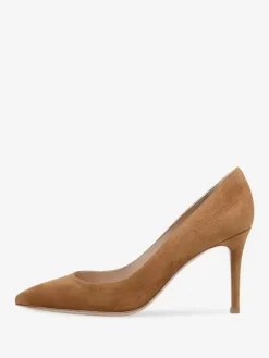 Escarpins à talons aiguilles et tige en PU verni pour femmes