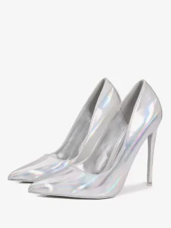 Escarpins à talons aiguilles et bout pointu rouges pour femmes grande taille
