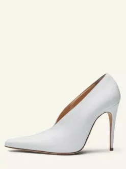 Escarpins à talons hauts bordeaux pour femmes bout pointu à enfiler
