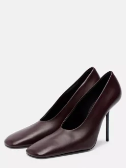Escarpins à talons hauts pour femmes bout carré chaussures habillées à enfiler