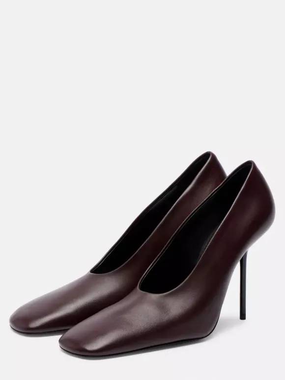 Escarpins à talons hauts pour femmes bout carré chaussures habillées à enfiler