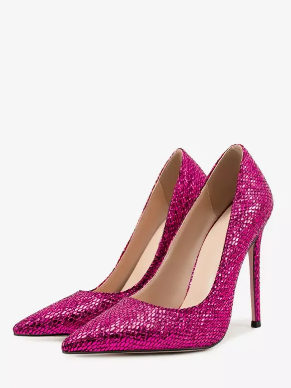 Escarpins à talons hauts pour femmes bout pointu à enfiler