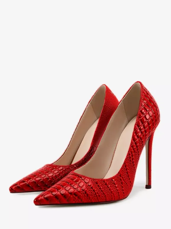 Escarpins à talons hauts pour femmes bout pointu à enfiler