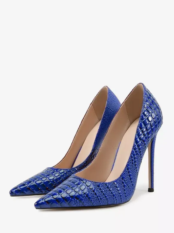 Escarpins à talons hauts pour femmes bout pointu à enfiler