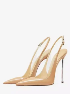 Escarpins à talons hauts pour femmes bout pointu bride arrière chaussures sexy