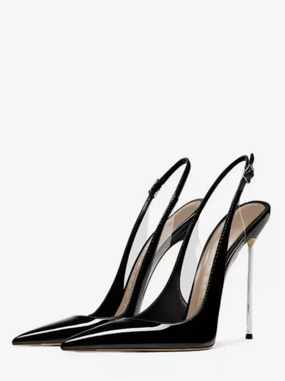 Escarpins à talons hauts pour femmes bout pointu bride arrière chaussures sexy