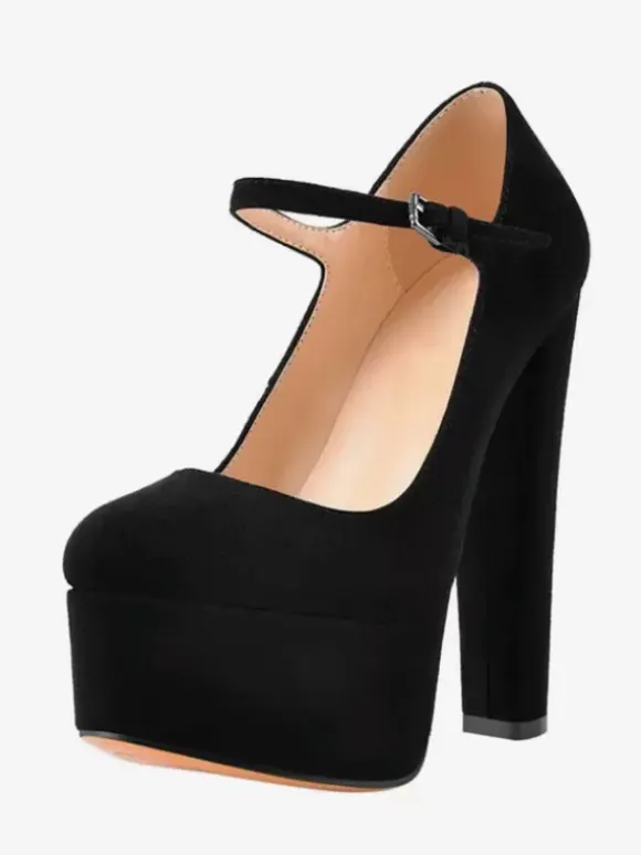Escarpins à talons hauts rouges pour femmes chaussures Sexy à plateforme Sky High Mary Jane