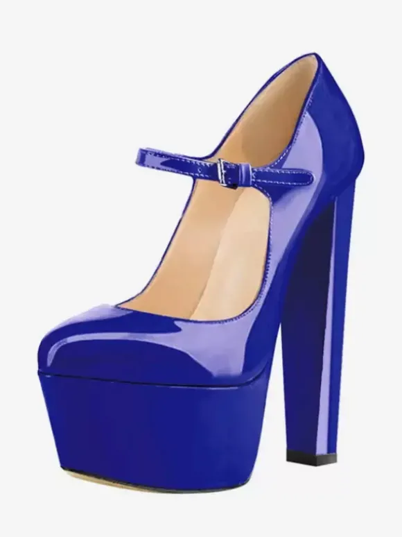 Escarpins à talons hauts rouges pour femmes chaussures Sexy à plateforme Sky High Mary Jane