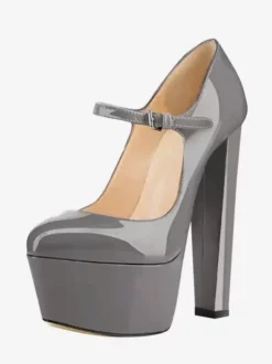Escarpins à talons hauts rouges pour femmes chaussures Sexy à plateforme Sky High Mary Jane