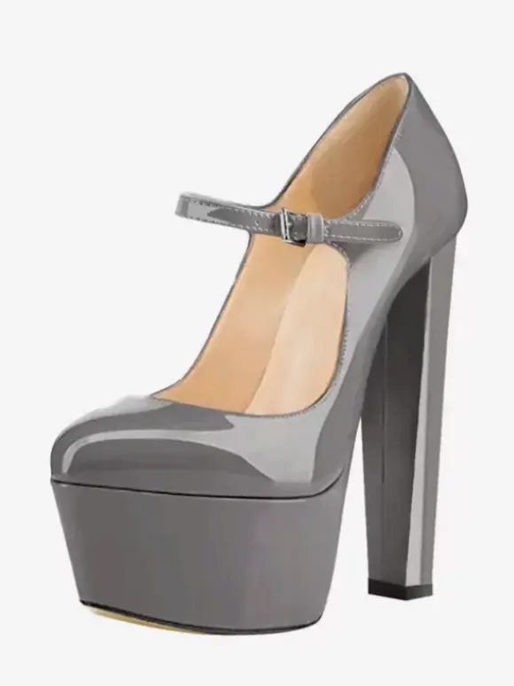 Escarpins à talons hauts rouges pour femmes chaussures Sexy à plateforme Sky High Mary Jane