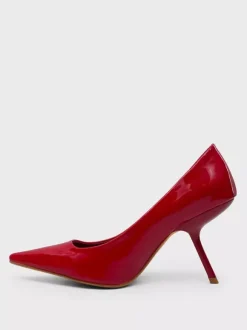 Escarpins à talons hauts rouges et bout pointu pour femmes