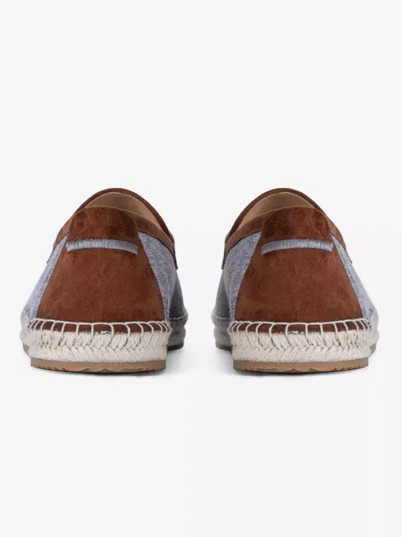 Espadrilles à enfiler pour homme avec semelle en corde tressée