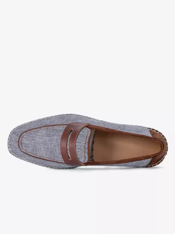 Espadrilles à enfiler pour homme avec semelle en corde tressée