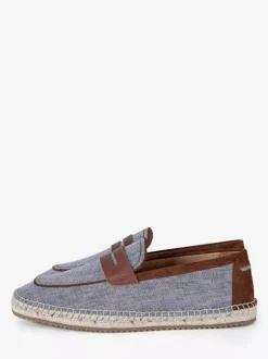 Espadrilles à enfiler pour homme avec semelle en corde tressée