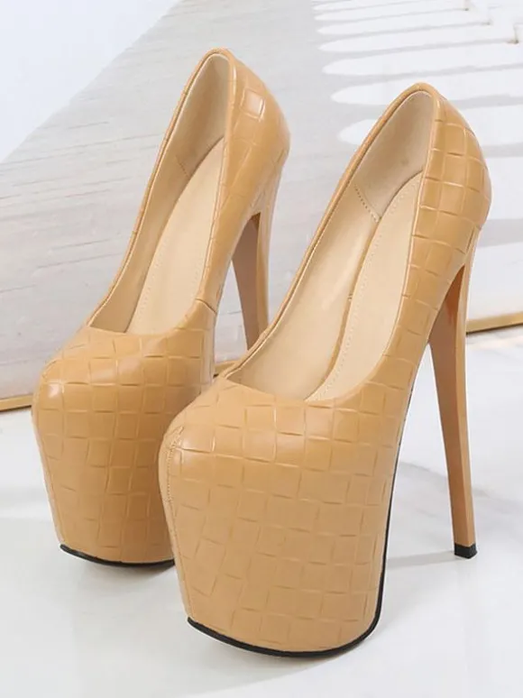 Femmes Chaussures Plateforme Talons Noir Chaussures carrés de Sexy Toe