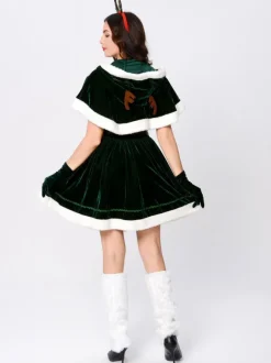 Femmes Ensemble De Noël Robe De Patineur Rouge Costumes Déguisements Noël