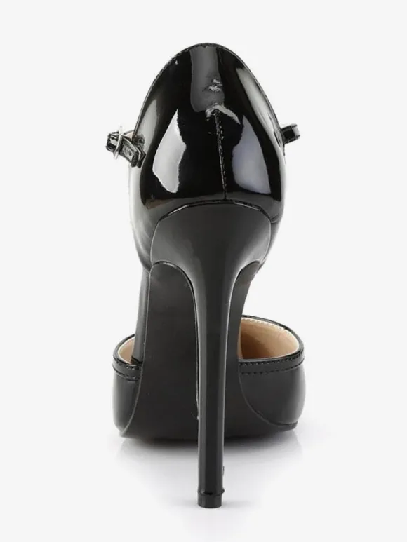 Femmes Escarpins Slip-On Bout Pointu Talon Aiguille Paillettes T-Strap Sexy Vintage Chaussures