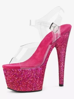 Femmes Sandales Sexy Or clair Synthétique Cuir Peep Toe 2.8 Sandales à plateforme