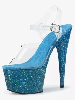 Femmes Sandales Sexy Or clair Synthétique Cuir Peep Toe 2.8 Sandales à plateforme