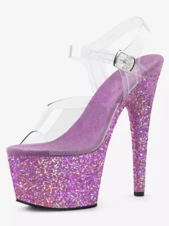 Femmes Sandales Sexy Or clair Synthétique Cuir Peep Toe 2.8 Sandales à plateforme