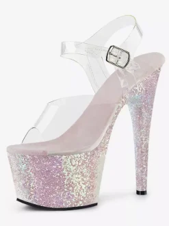 Femmes Sandales Sexy Or clair Synthétique Cuir Peep Toe 2.8 Sandales à plateforme