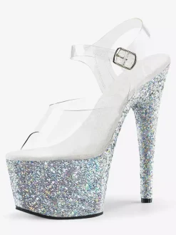 Femmes Sandales Sexy Or clair Synthétique Cuir Peep Toe 2.8 Sandales à plateforme