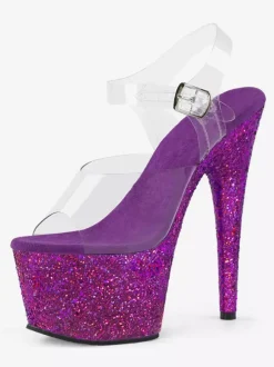 Femmes Sandales Sexy Or clair Synthétique Cuir Peep Toe 2.8 Sandales à plateforme