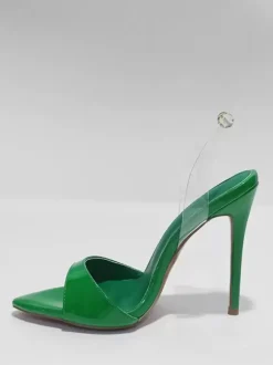 Femmes Quotidien Décontracté Chic Bout Pointu Talon Aiguille Escarpins PU Cuir