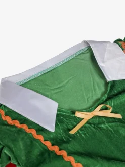 Femmes Robe Tunique De Noël Vert Robe Chapeau Collant Polyester Costumes De Vacances De Noël Cadeau Noël Déguisement