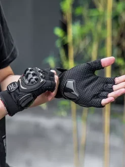 Gants Demi-Doigt Imperméables Moto Course Vélo Escalade Randonnée Doigts Coupés