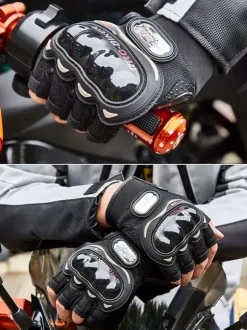 Gants Demi-Doigt Imperméables Moto Course Vélo Escalade Randonnée Doigts Coupés