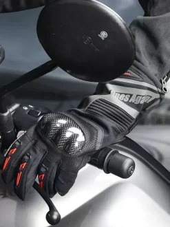 Gants Gris Moto Hommes Imperméables Coupe-Vent Course Vélo Escalade Randonnée