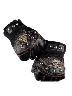 Gants Homme Chic Skull Polyester Gants Noirs