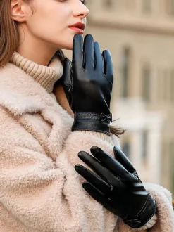 Gants Pour Femme En Cuir N艙ud