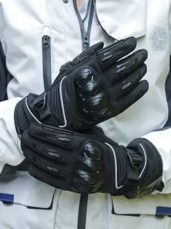 Gants Blancs Moto Chaude Anti-Chute Imperméable Course Vélo Escalade Randonnée