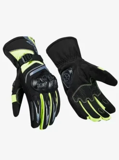 Gants Blancs Moto Chaude Anti-Chute Imperméable Course Vélo Escalade Randonnée