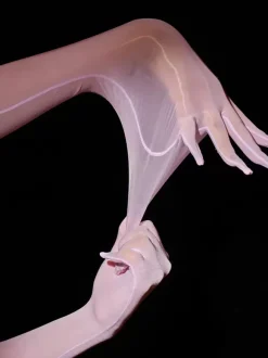 Gants blancs ultra-fins pour femmes gants soyeux et sexy