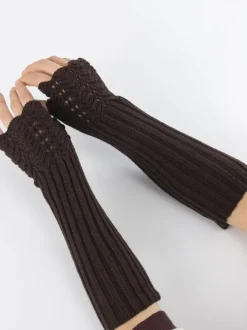Gants Chauffants Femme en Côtelé Unicolore