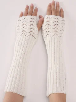 Gants Chauffants Femme en Côtelé Unicolore