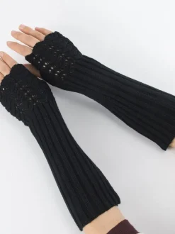 Gants Chauffants Femme en Côtelé Unicolore