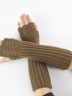 Gants Chauffants Femme en Côtelé Unicolore